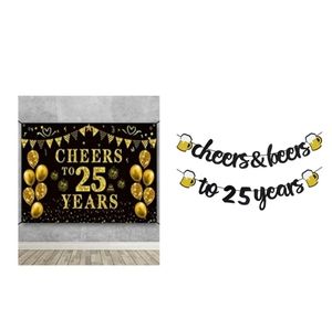 25th Birthday Banner Decorations